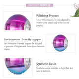 Copper Rainbow Spacer Charms Beads Pendant for DIY Jewelry