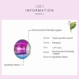 Copper Rainbow Spacer Charms Beads Pendant for DIY Jewelry