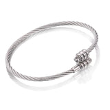 2pcs Spiral Stainless Steel Adjustable Pendant Charms DIY Bracelet Accessories