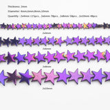 115pcs Natural Hematite Star Plate Beads 4/6/8/10mm DIY Jewelry Making