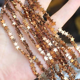 115pcs Natural Hematite Star Plate Beads 4/6/8/10mm DIY Jewelry Making