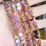115pcs Natural Hematite Star Plate Beads 4/6/8/10mm DIY Jewelry Making