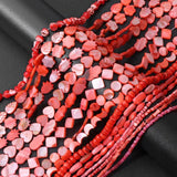 Natural Glitter Shell Beads Red Mother of Pearl for Jewelry Making