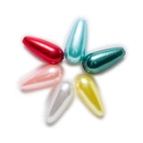 50 Mixed Teardrop Pearl Beads 15x8mm Jewelry Making Spacer
