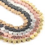Heart Shape Hematite Beads Natural Stone Love Charms DIY Bracelet Necklace 15''