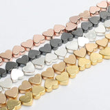 Heart Shape Hematite Beads Natural Stone Love Charms DIY Bracelet Necklace 15''