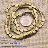5*5mm Double Hole Hematite Beads Natural Stone Spacer Bracelet Accessories