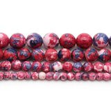 Rose Red Colorful Rain Jaspers Stone Beads 4-12mm 15''