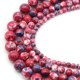 Rose Red Colorful Rain Jaspers Stone Beads 4-12mm 15''