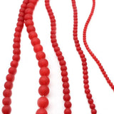 Red Chalcedony Natural Stone Matte Frosted Beads 4-12mm DIY Jewelry Making
