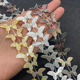 Mother of Pearl Loose Beads Butterfly Yellow for DIY Jewelry Making