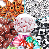 Acrylic Sport Ball Beads DIY Bracelet Making Football Basketball Baseball Beads