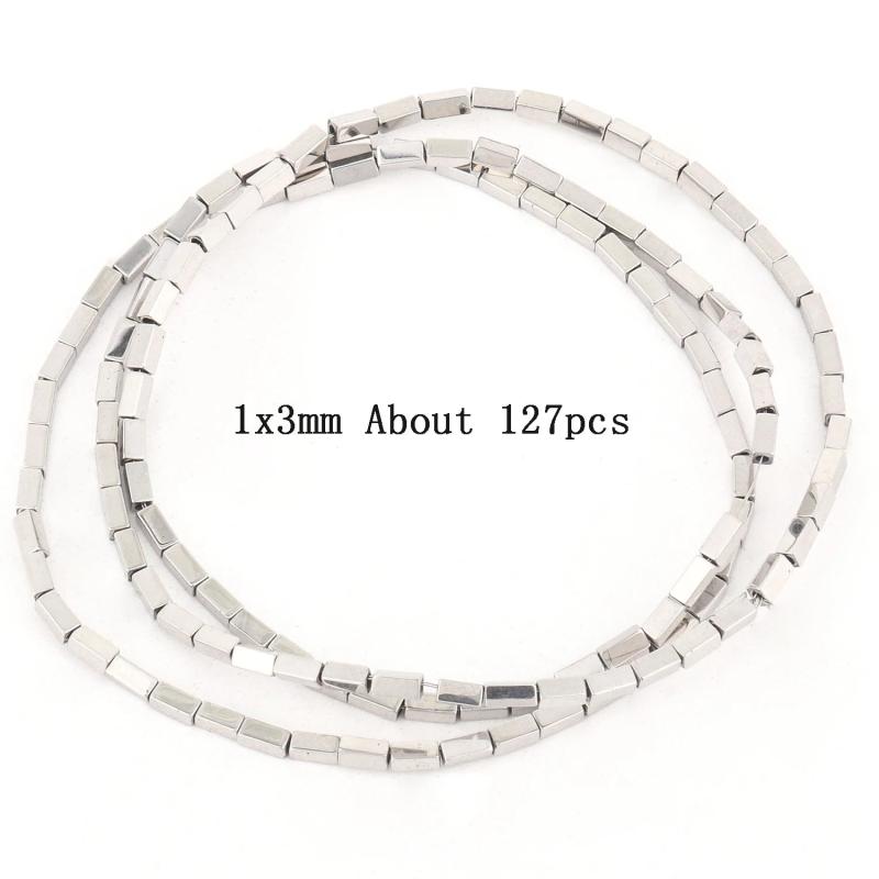 Silver Hematite Stone Flat Round Spacer Beads for Jewelry Making