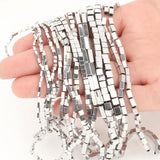 Silver Hematite Stone Flat Round Spacer Beads for Jewelry Making