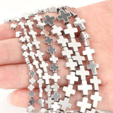 Silver Hematite Stone Flat Round Spacer Beads for Jewelry Making