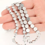 Silver Hematite Stone Flat Round Spacer Beads for Jewelry Making