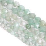 Green Faceted Aventurine Stone Beads for Jewelry Making DIY