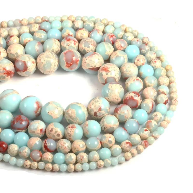 Snake Skin Jasper Round Natural Stone Loose Beads