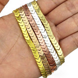 Matte Plated Arrows Head Hematite Spacer Beads 6X3mm