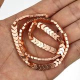 Matte Plated Arrows Head Hematite Spacer Beads 6X3mm