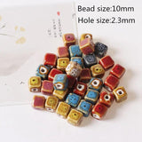 30pcs 10mm Ceramic Spacer Beads for Jewelry Making