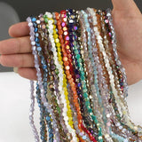 Hexagonal Double-sided Glass Beads 28 Colors Loose Spacer Beads