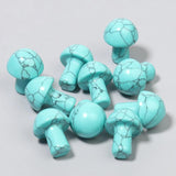 Mushroom Figurines Carved Stones Tiger Eye Quartz Reiki Healing Collection Craft
