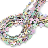 8MM Purple Hematite Cross Spacer Beads for Jewelry Making