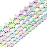 8MM Purple Hematite Cross Spacer Beads for Jewelry Making