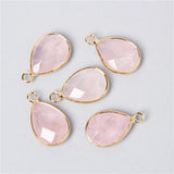 Drop Shape Natural Quartz Pendant for Jewelry Making