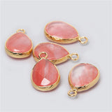 Drop Shape Natural Quartz Pendant for Jewelry Making