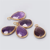 Drop Shape Natural Quartz Pendant for Jewelry Making