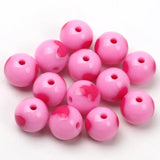 12mm Acrylic Beads Heart Pattern Seed Beads for Jewelry Making, 30pcs