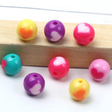 12mm Acrylic Beads Heart Pattern Seed Beads for Jewelry Making, 30pcs