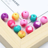 12mm Acrylic Beads Heart Pattern Seed Beads for Jewelry Making, 30pcs