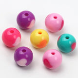 12mm Acrylic Beads Heart Pattern Seed Beads for Jewelry Making, 30pcs