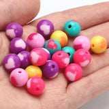 12mm Acrylic Beads Heart Pattern Seed Beads for Jewelry Making, 30pcs