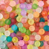 Frosted Mixed Glass Beads Round 100pcs DIY Jewelry Accessory