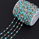 Stainless Steel Enamel Beads Chains Evil Eye Charm Chains For Jewelry DIY