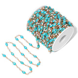 Stainless Steel Enamel Beads Chains Evil Eye Charm Chains For Jewelry DIY