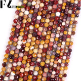 3mm/4mm Mookaite Faceted Round Stone Beads for Jewelry Making