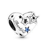 10pcs Heart Star Beads Silver Animal Moon Dream Catcher Charm