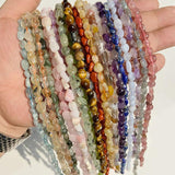 6-8mm Natural Stone Beads Irregular Loose Spacer Crystal Agates DIY Bracelet