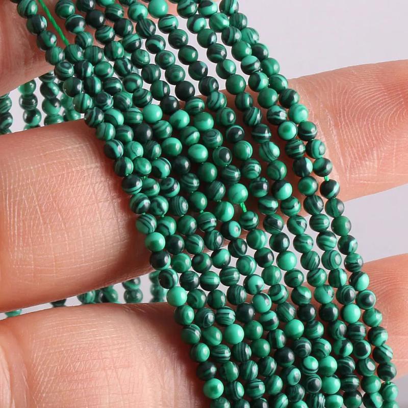 Malachite Stone Beads for Jewelry Making DIY Bracelet Stone Accessories 2mm 3mm