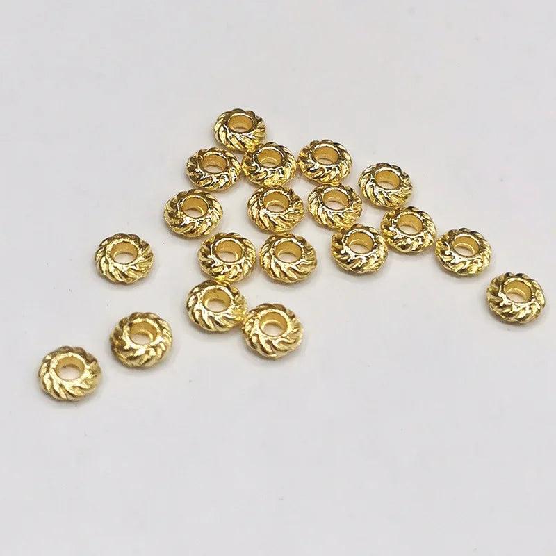 100 PCS 4x1.5mm Round Flat Beads Spacer for DIY Jewelry Making