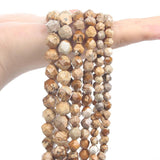Faceted Jaspers Natural Stone Beads Spacer Beads DIY Charm Bracelets