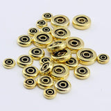 100pcs Antique Silver Metal Flat Round Rondelle Spacer Beads 6 8 10mm