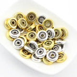 100pcs Antique Silver Metal Flat Round Rondelle Spacer Beads 6 8 10mm