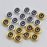 100pcs Antique Silver Metal Flat Round Rondelle Spacer Beads 6 8 10mm