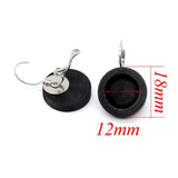 10pcs Stainless Steel Lever Back Earrings Base, 12MM Glass Cabochon Bezel